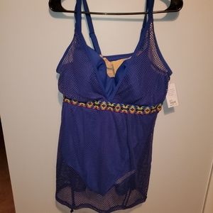 NWT Lane Bryant blue bathing suit dress